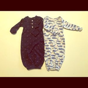 Carter NB gown for twin boys BB